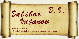 Dalibor Vujanov vizit kartica